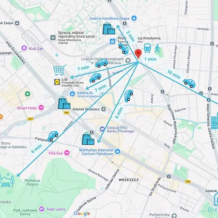 民宿 Beacon -15 Minutes To Old Town & Seaside 格但斯克